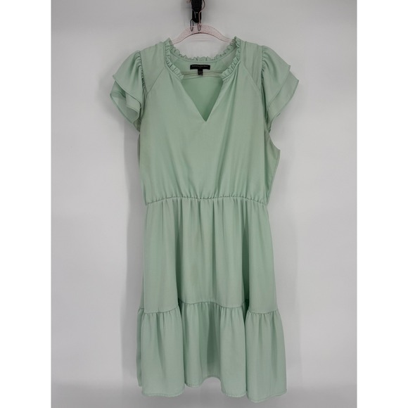 Banana Republic Dresses & Skirts - Banana Republic Mint Green Flutter Sleeve Tiered Mini Dress Womens XL